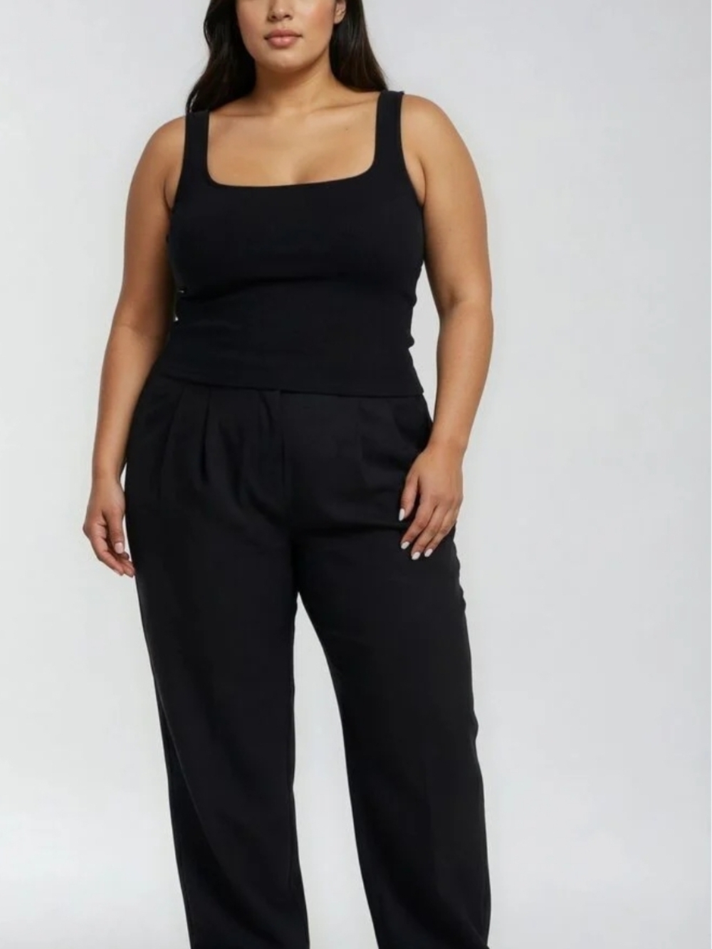 Forever 21 Plus Size Black High Waist Trousers Casual Career Office 4X NWT